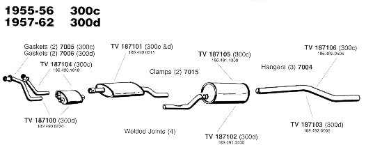 1957-62 300d Exhaust System