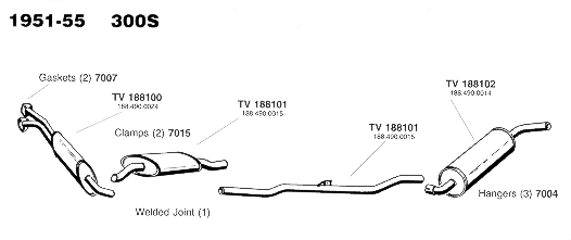 1951-55 300S Exhaust System