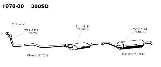 1978-80 300SD Exhaust System